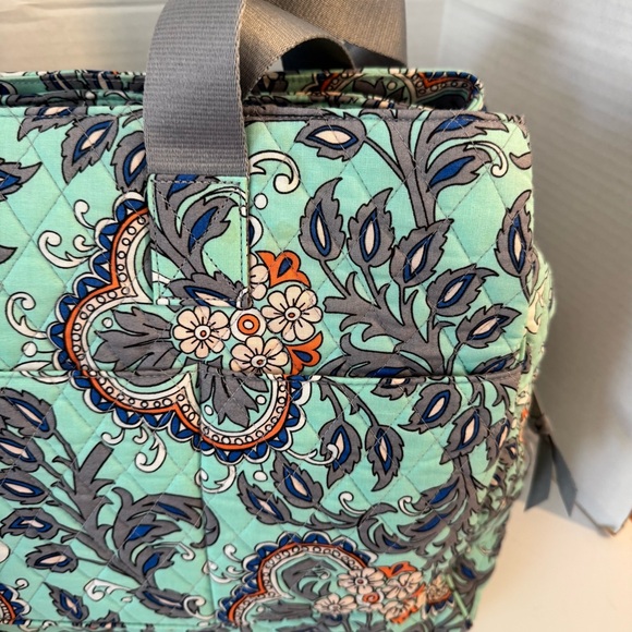 VERA BRADLEY Floral Green and Gray Women's Bag Set perfect condition - Picture 8 of 15